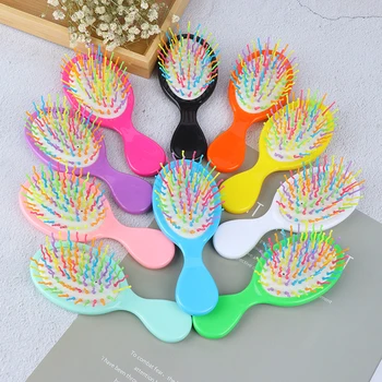 

Baby Boys Girls Hair Comb Candy Color Plastic Hair Brush Child Portable Travel Anti-static Comfortable Head Massager Combs
