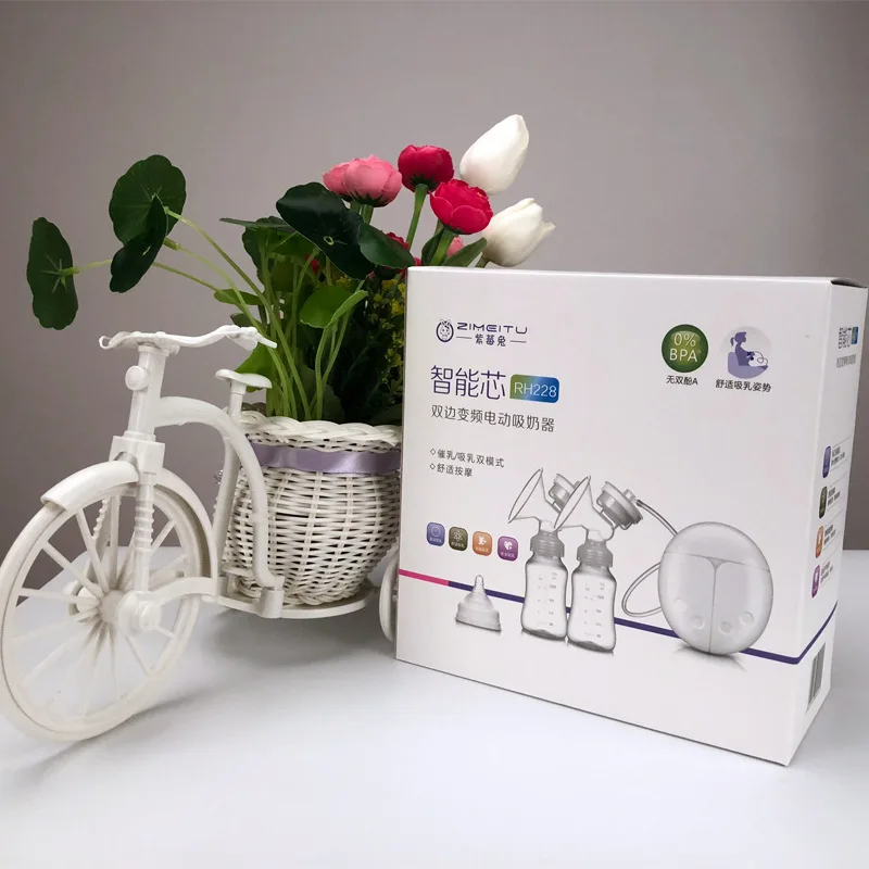 Breast Pump Bilateral Milk Pump Baby Bottle Postnatal Supplies Electric Milk Extractor Breast Pumps USB Powered Baby Feed