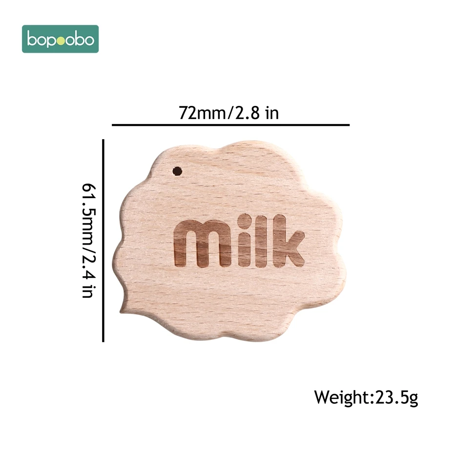 Milk Bopoobo 10 шт. детские игрушки Деревянная Лошадка из бука, можно жевать аксессуары для прорезывания зубов, игрушки для новорожденных, детские деревянные погремушки - Цвет: Milk