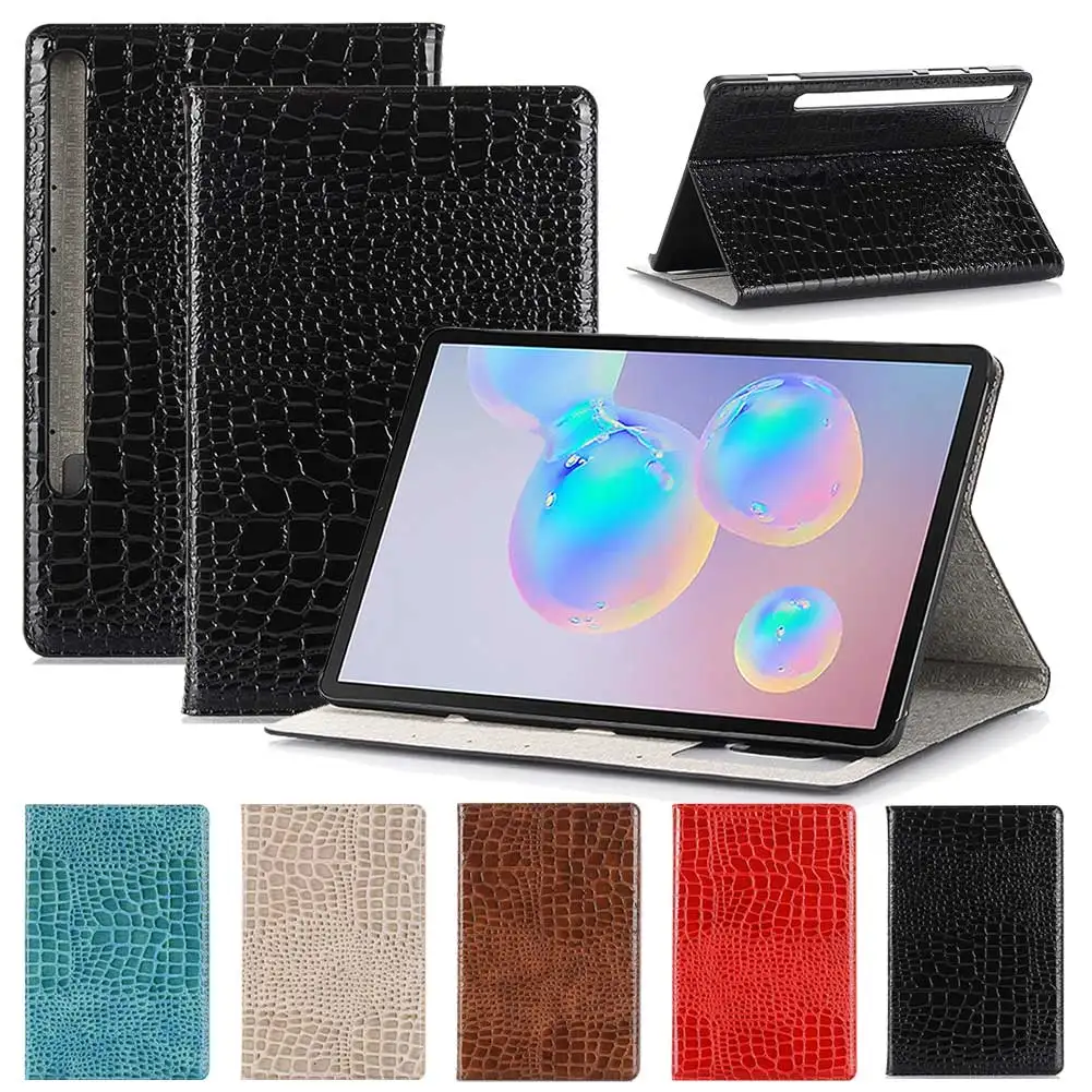 

Crocodile Pattern Leather Tablet Cover For Samsung Galaxy Tab S6 10.5 inch SM-T860 SM-T865 2019 Case Auto Sleep Wake Smart Case