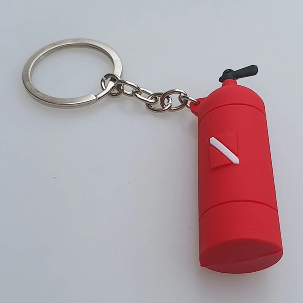 Diving Tank Key Chain Dive Flag Keychain Keyring Diver Fans Charm Pendant Dive Air Cylinder Keychain Keyring 