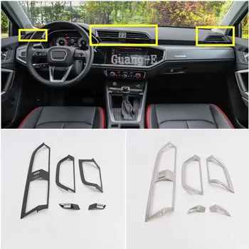 

Car instrument glove trim ABS chrome panel upside air conditioning outlet vent 4pcs For Audi Q3 F3 2018 2019 2020