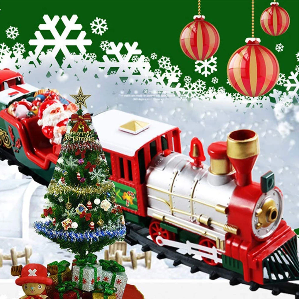 Árvore de natal trem conjunto elétrico trilha ferroviária crianças  brinquedo educativo decoração natal meninos meninas aniversário presente de  natal|Carrinhos de brinquedo e de metal| - AliExpress