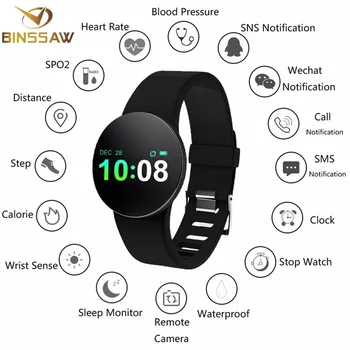

BINSSAW Men Smart Watch Women Blood Pressure Heart Rate Tracker Intelligent Sports Bracelet Chronograph Smart Waterproof Watches
