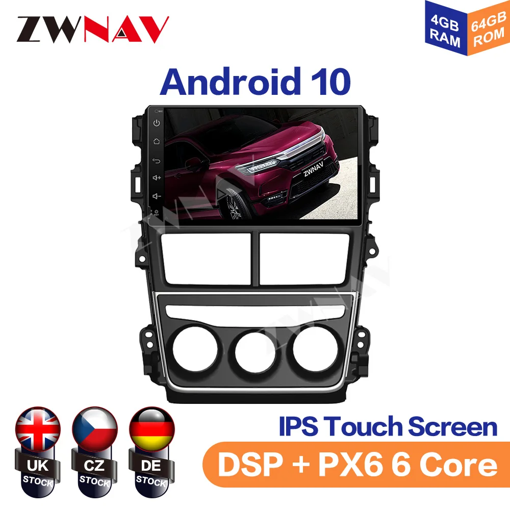 

2 DIN Car Radio For Toyota Vios Yaris 2017- 2019 Multimedia system GPS AutoRadio Head unit Android 8.1 9" SWC WIFI FM