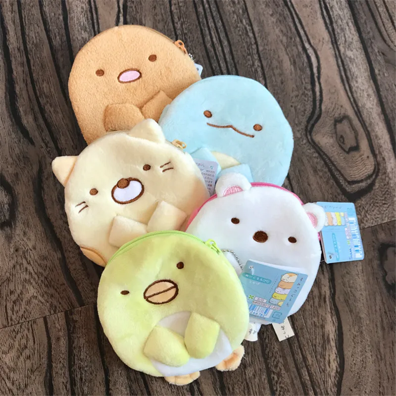 Sumikko Gurashi милый плюшевый Кошелек Мультяшные набивные куклы, игрушки для детей Детский подарок Хранение Кошелек для монет плюшевый Кошелек подвеска