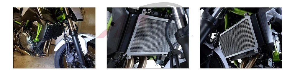 BLACK Motorcycle Radiator Guard Grille Oil Cooler Cover Street Bike Racing For KAWASAKI Z650 NINJA650 NINJA 650