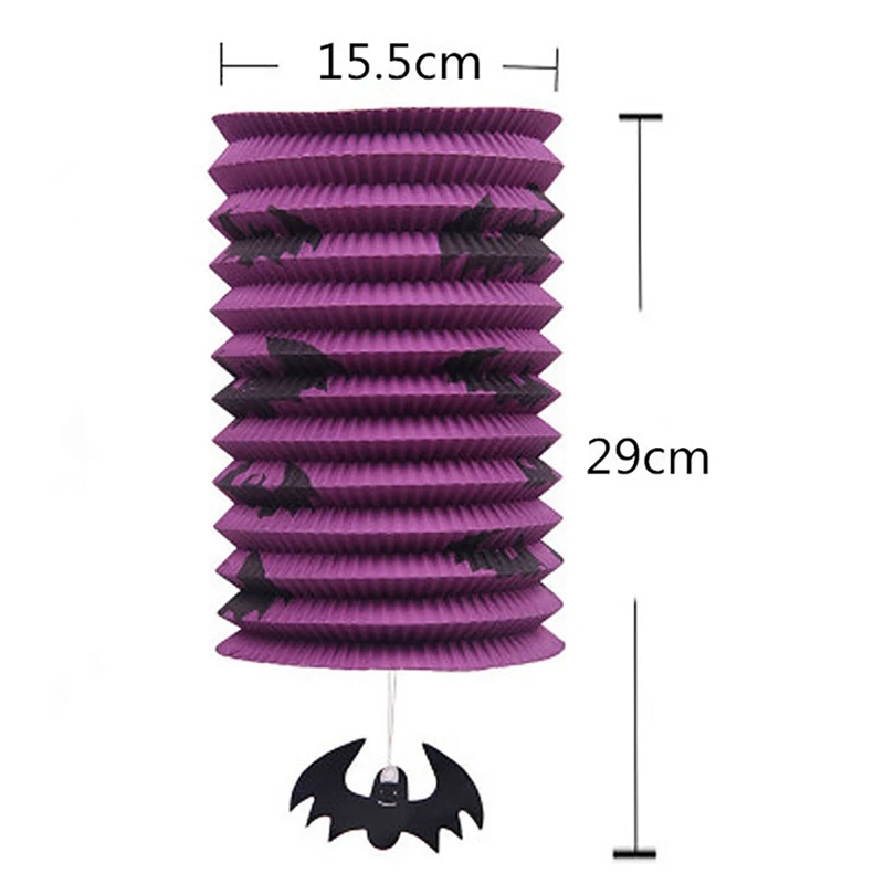 Halloween Folding Organ Paper Lantern Children's Portable Paper Pumpkin Bat Skeleton Hanging Lantern Light Lamp Halloween Decor Halloween Folding Organ Paper Lantern Children's Portable Paper Pumpkin Bat Skeleton Hanging Lantern Light Lamp Halloween Decor