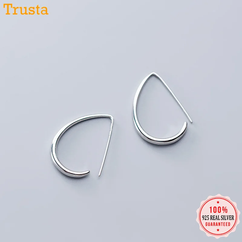 Trustdavis Женская мода 100% реальное серебро 925 пробы модная эллиптическая фотография
