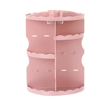 

1 Pcs Storage Box 360 Degrees Round Shape Rotating Cosmetics Shelf Display Skincare Lipstick Organizer Box Rack Christmas Gift