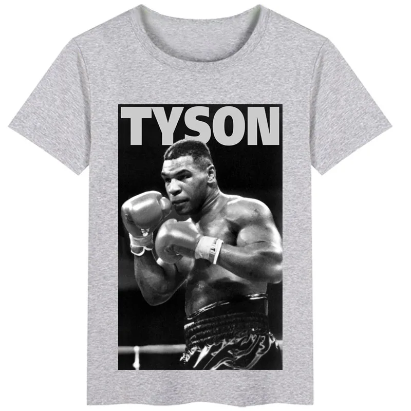 Мужская и женская футболка с коротким рукавом для бокса, с коротким рукавом, с принтом Tyson, размер S-3XL