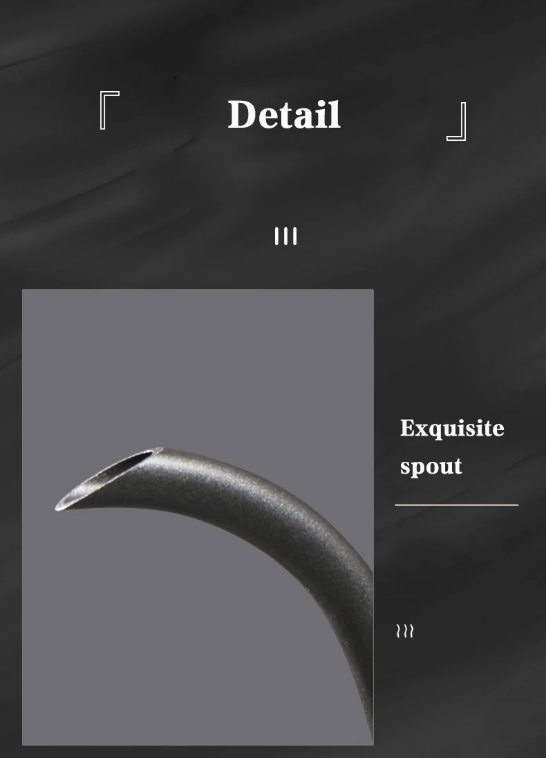 Drip Kettle 350ml 600ml Hand Make Coffee Tea Pot Non-stick Coating Food Grade Stainless Steel Gooseneck Drip Kettle Thin Mouth