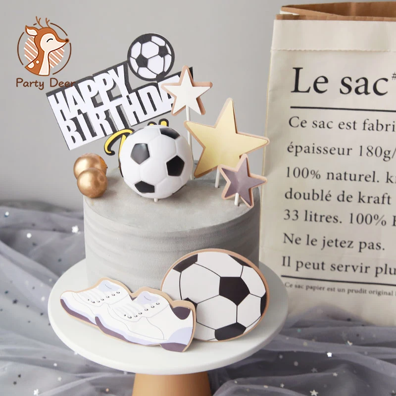 Decorazioni Festa Compleanno 12 Anni A Tema Calcio - Palloncini Elio E Alluminio Con Numero 12, Trofeo, Ghirlanda E Topper Per Torta - Kit Completo Per Bambino