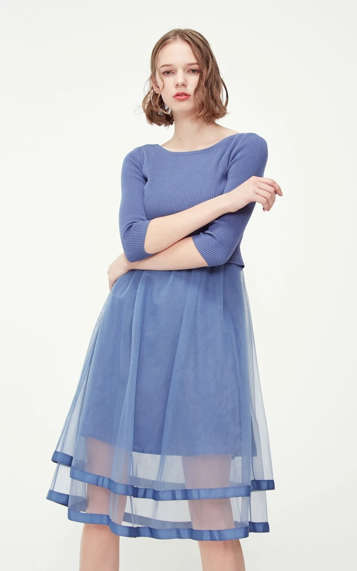 Vero Moda Women's Two-Piece Lace-Up Knit Dress | 31917C517
