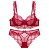 Manufacturer direct sales of new ultra-thin hollowed out women's underwear big chest small Lace Sexy Bra Set bra ► Photo 1/5