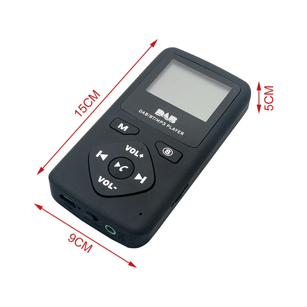 Портативный Bluetooth DAB+ fm-радио приемник с наушниками 1,8 дюймовый ЖК-экран Bluetooth MP3 плеер Профессиональный FM стерео радио