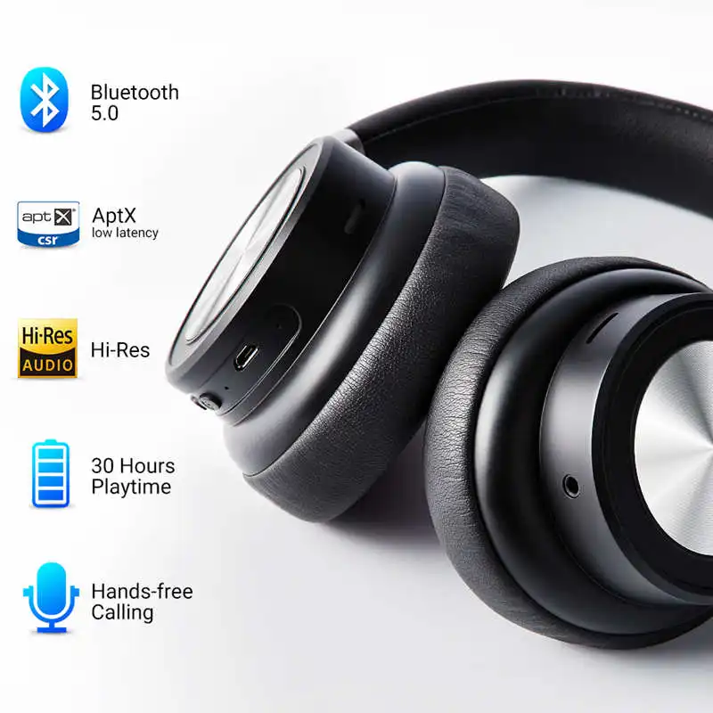  New Langsdom BT30 aptX LOW LATENCY Wireless Bluetooth Headphones aptx hd 5.0 Bass Gaming Headset fo