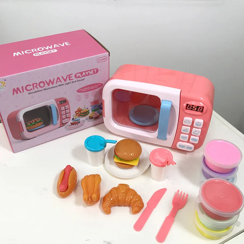 Мини-детская игра-симулятор, игрушки для дома, Электрическая Мойка воды, кухонная электрическая детская игрушечная микроволновая печь