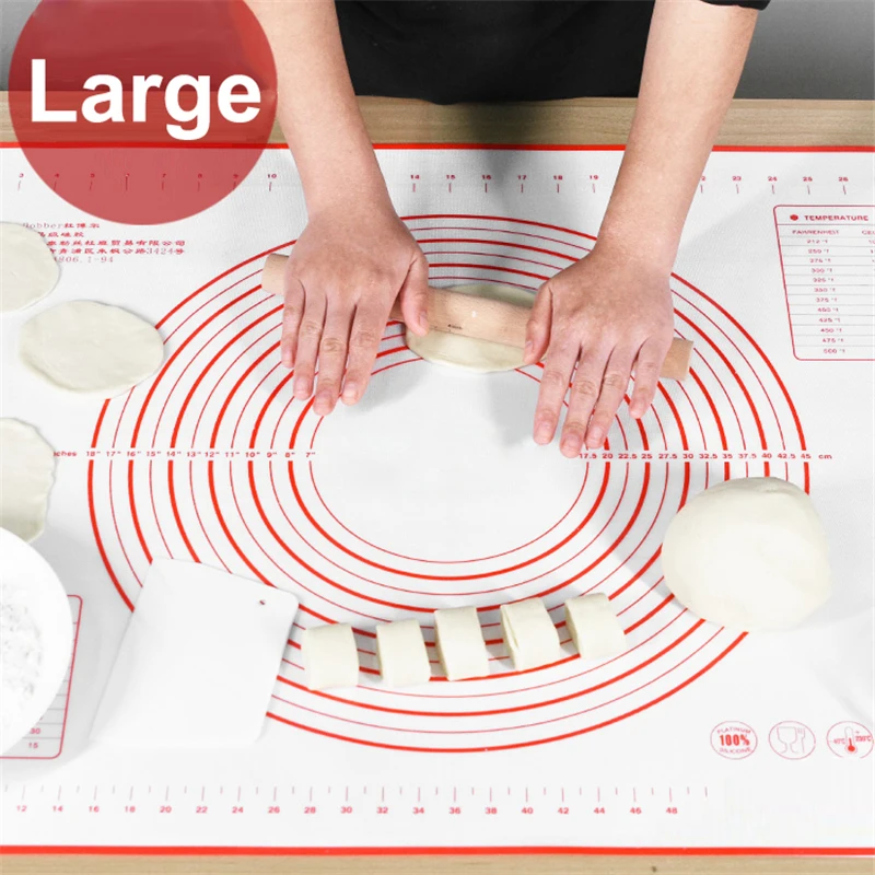 Non slip Silicone Pastry Mat Large Silicone Baking Mat Sheet Pizza