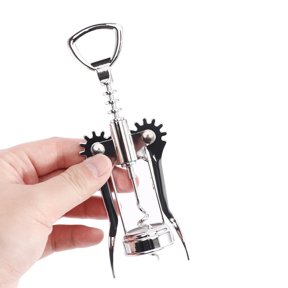 Portable Stainless Steel Red Wine Opener Wing Type Metal Sommeliers