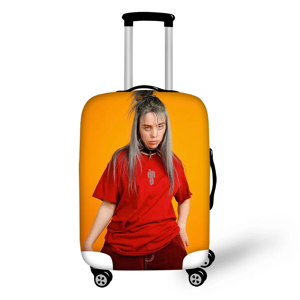 Soft Elastic Luggage Cover Singer Billie Eilish 3D Print Suitcase Dust Cover for 18-32inch Cases Female Luggage Protector