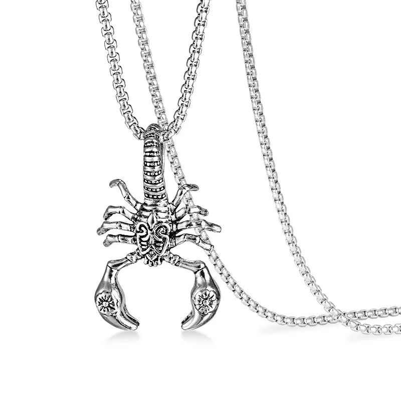 

Punk Jewelry Retro Personality Hip-hop Titanium Steel Hip-hop Necklace Male Scorpion Pendant Sweater