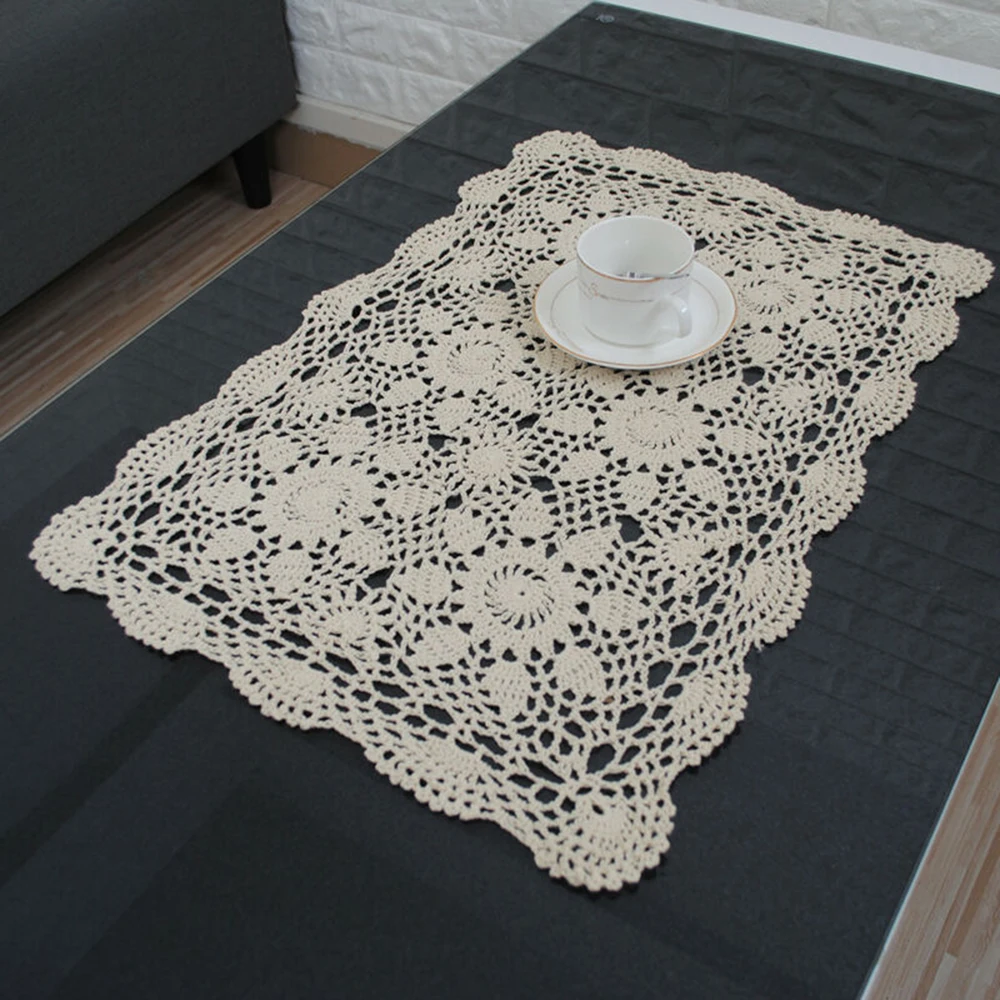 40x60cm Tablecloth French Cafe Hotel Handicraft Decor Rectangle Cotton | Дом и сад