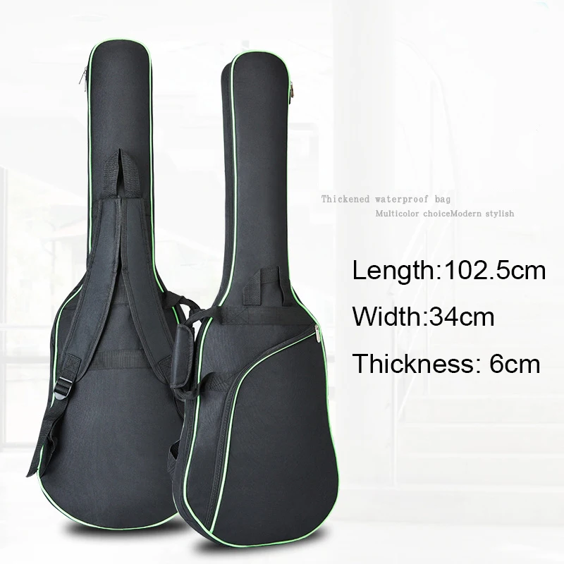 40/41 inchs Oxford Fabric Electric Guitar Case Colorful Edge Gig Bag Double Straps Pad 8mm Cotton Thickening Soft Cover guitar bag