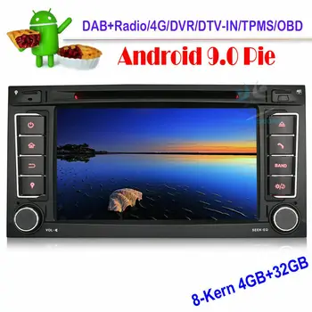 

8"Android 9.0 Car Radio Multimedia Stereo Player DAB+DVD DVR WIFI Bluetooth GPS SAT NAVI Octa-Core 4G for VW TOUAREG T5 Multivan