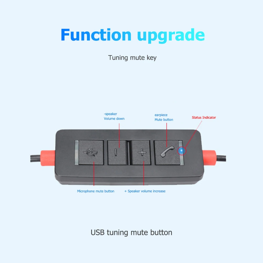 Center Office MIC Headset Chatting Gaming Podcast Recording VT200 USB Wired Headphone for Online Conference Call