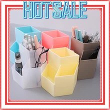 

Creativity Desk Organizer Three Grid Diamond-type Lattice Pen Holder More Function Office Accessories Students Stationery