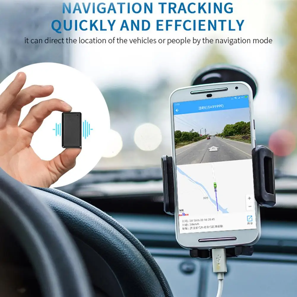 Портативный мини-GPS-трекер из АБС-пластика с защитой от потери устройство для
