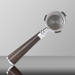 51mm Bottomless Portafilter with Dual Filter Basket - Espresso Maker Accessory (51MM Chacate Preto)