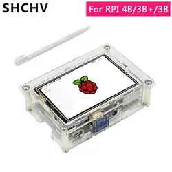 3,5 дюймовый Raspberry Pi 4 HDMI дисплей Raspberry Pi 3 сенсорный экран 480*320 lcd + чехол для Raspberry Pi 4 3 Модель B 3B Plus 3B +