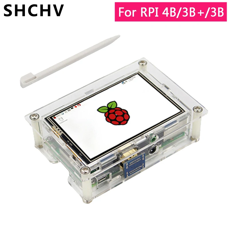 3 5 дюймовый Raspberry Pi 4 дисплей сенсорный экран 480*320 LCD + чехол для Model B 3B Plus |