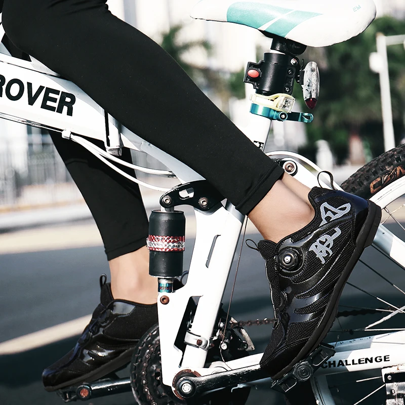 Дышащая обувь для горного велосипеда для мужчин и женщин, подходит для Shimano, черная, красная, зеленая, универсальная велосипедная обувь для горной дороги
