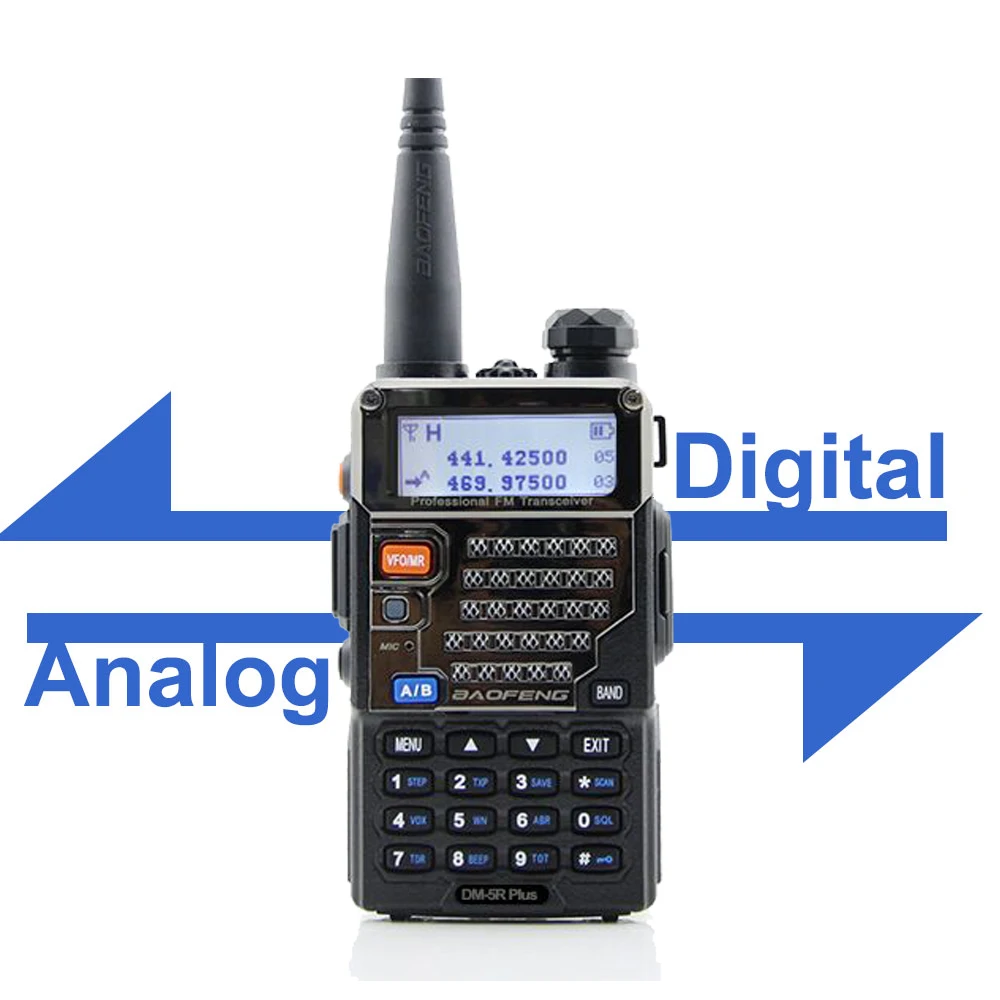 Новинка BAOFENG DM-5R Plus DMR цифровое радио DM5R PLUS двухдиапазонное радио 144/430 МГц fm-трансивер Dual Time slot UV Walkie Talkie