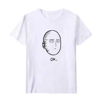 

Saitama Oppai t shirt men One Punch Man Hero T-shirt men tops summer Fashion Cartoon Short Sleeve OKAY summer tops tee for women