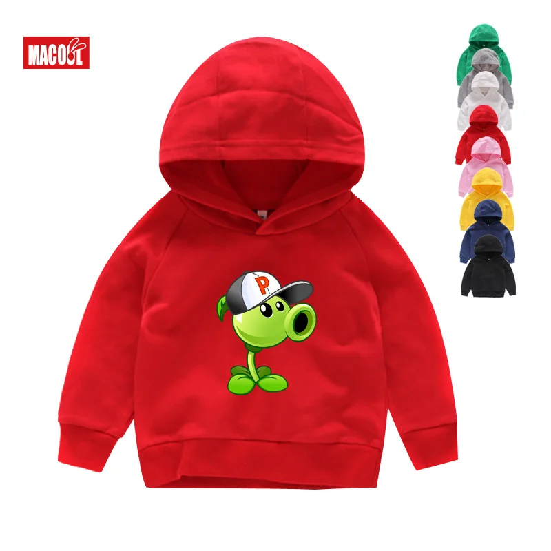 toddler boy hoodie Children Sweatshirts Plants Vs Zombies Funny Kids Cartoon Game Baby little Girl Casual winter Long sleeves