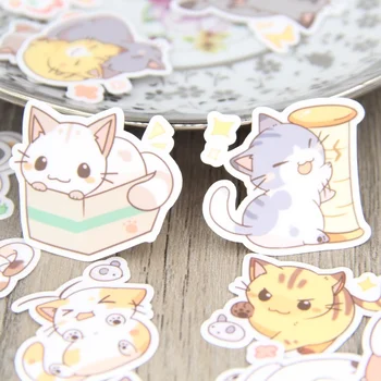 

40pcs/set Cute Cat Decoration Stickers DIY Craft Diary Scrapbooking Planner Kawaii Label Sticker