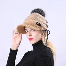Женские шапки, женская шапка, зимняя и осенняя, Benn, с козырьком, плюс бархат, вязанные, Nagymaros, с шариками, сохраняющие тепло, шапки для отдыха на открытом воздухе