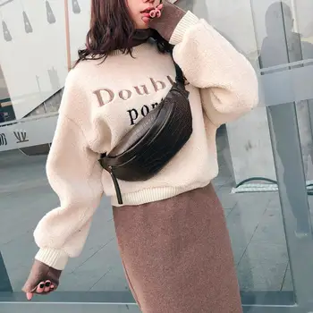 

Waist Pack Belly Bag Unisex Zipper Serpentine Leather Shoulder Bag Crossbody Bag Chest Bag Bolsa Cintura Buiktasje #2S11