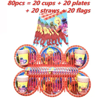 

Hot Sesame Street Elmo Theme Birthday party Decoration Kids Children Party Gift by Baby shower wedding Pack event Party supplies