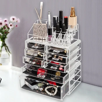

Transparent Makeup Organizer Storage Box Acrylic Make Up Organizer Cosmetic Organizer Makeup Storage Organizer