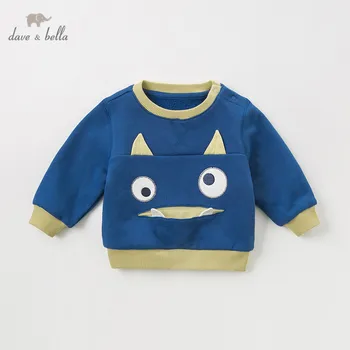 

DBA10895 dave bella autumn baby boys pullover children long sleeve t-shirt infant toddler high quality tops kids tees