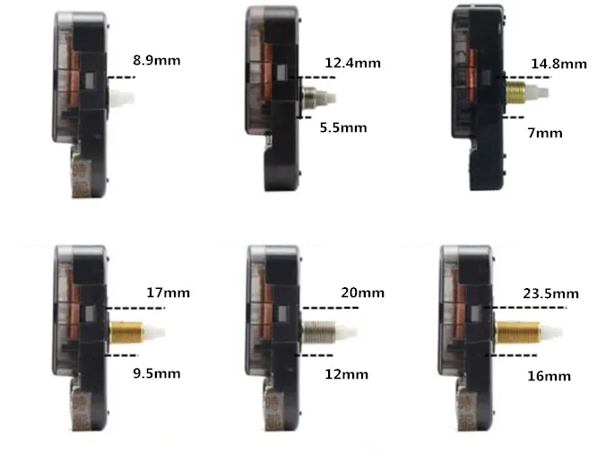Wall Clock Clock Mechanism Sun 12888 Multiple lengths of shaft DIY Step-movement Quartz Wall Clock Mechanism Wall clock Replacement Parts Kit thin sahft