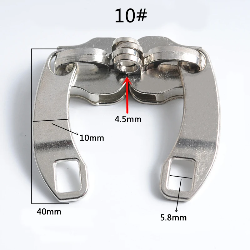Zipper Repair Kit Zipper Pullers Zipper Sliders Zipper Heads 2 Pairs 5# 8# 10# Metal Zipper Accessories