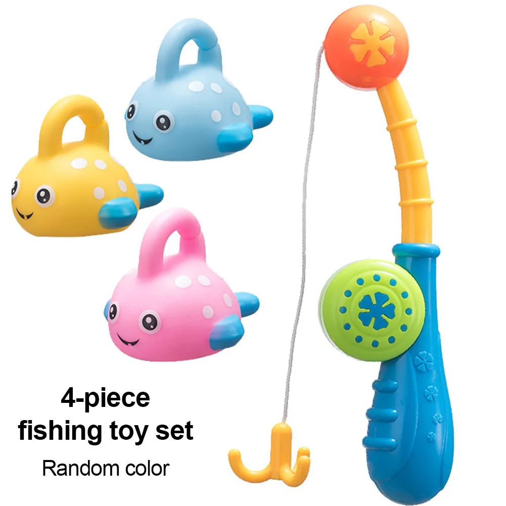 Kids Bath Toys Set Bathtub Fishing Game Water Toys Colorful Floating