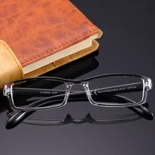 Повседневное Мода Прямоугольные очки для чтения, Стильный Простой считыватели Rx увеличение 1,0 1,5 2,0 2,5 3,0 3,5 4,0 прозрачный