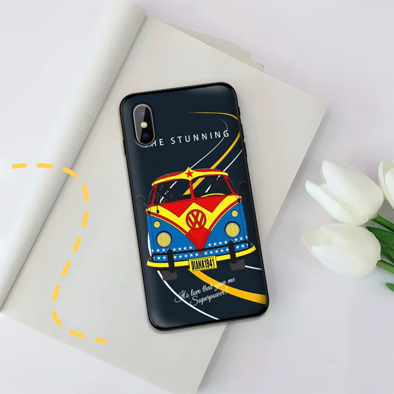 Ретро marvel супергерой vw роскошный черный чехол для samsung Galaxy S7 Edge S8 S9 S10 PLUS NOTE 8 9 M10 20 30 Чехол